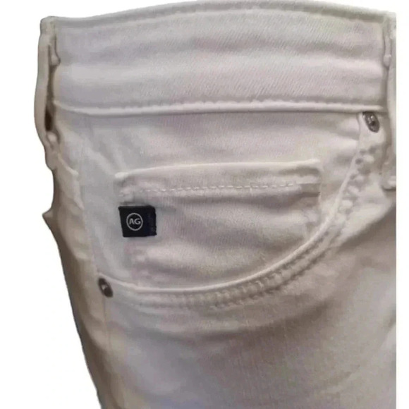 AG JODI Crop White Jeans Raw Hem  Size 28 - Picture 6 of 13